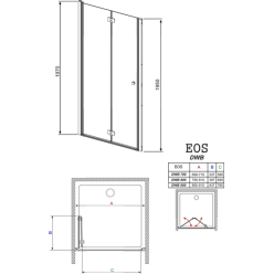 Душевая дверь Radaway Eos DWB 70 L [37883-01-01NL] прозрачное стекло