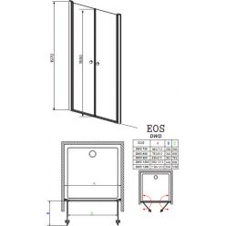 Душевая дверь Radaway Eos DWD 120 [37773-01-01N] прозрачное стекло