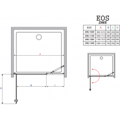 Душевая дверь Radaway Eos DWS 100 L [37990-01-01NL]