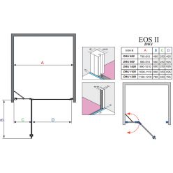 Душевая дверь Radaway Eos II DWJ 100 [3799442-01R]