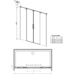 Душевая дверь Radaway Espera DWD 1400 [380124-01]