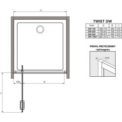 Душевая дверь Radaway Twist DW 100 [382003-01]