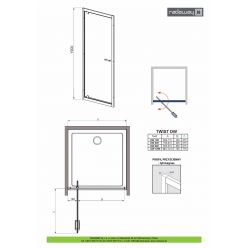 Душевая дверь Radaway Twist DW 70 [382000-01]