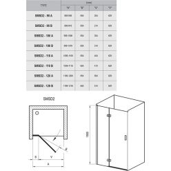 Душевая дверь Ravak Smartline SMSD2-110 A-L хром + транспарент 0SLDAA00Z1