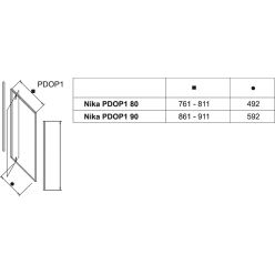 Душевая дверь Ravak Pivot PDOP1-80 блестящий + стекло транспарент 03G40C00Z1
