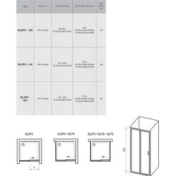 Душевая дверь Ravak Blix BLDP2 - 120 сатин + грапе 0PVG0U00ZG