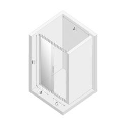 Душевая дверь New Trendy NEW VARIA 120 см [D-0190A]