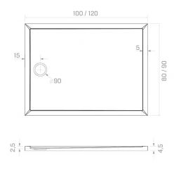 Душевой поддон New Trendy NEW CANTARE 100x80 [B-0424]