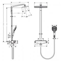 Душевая стойка Hansgrohe Raindance Select E 360 27112000 Showerpipe