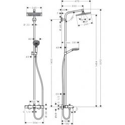 Душевая стойка Hansgrohe Crometta E 240 1jet Showerpipe 27298000