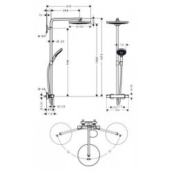 Душевая стойка Hansgrohe Raindance Select S S300 2jet 27133400 Showerpipe