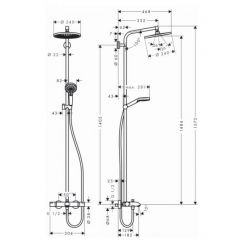 Душевая стойка Hansgrohe Crometta S 240 Showerpipe 27320000