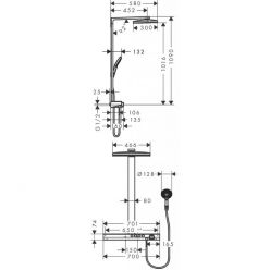 Душевая система Hansgrohe Rainmaker Select 460 3jet Showerpipe с термостатом 27106400