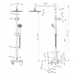 Душевая стойка Bravat Opal R F6125183CP-A2-RUS