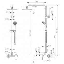 Душевая стойка Bravat Opal C F9125183CP-A1-RUS