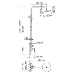 Душевая система WasserKraft A16601