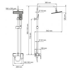 Душевая система WasserKraft A17702