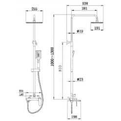 Душевая стойка Bravat Arden F6351385CP-A1 со смесителем