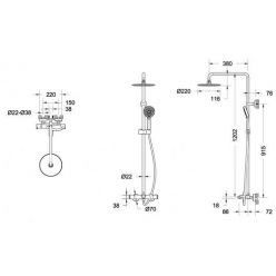 Душевая стойка Bravat Waterfall F639114C-A2