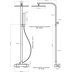 Душевая стойка с термостатом Rea Fizz REA-P0652