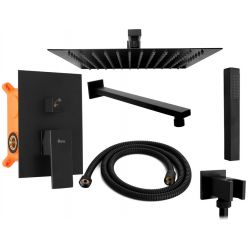 Душевая система Rea Fenix Black + BOX REA-P6920 встраиваемая