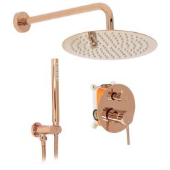 Душевая система Rea Lungo Rose Gold + BOX REA-P4111 розовое золото