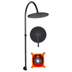 Душевая система REA Lugano Black + BOX REA-P9301 встраиваемая