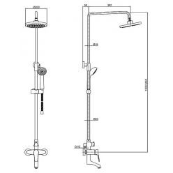 Душевая стойка Bravat Eco F6111147C-A-RUS смеситель