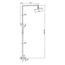 Душевая стойка Bravat Opal C F6125183CP-A1-RUS со смесителем и изливом