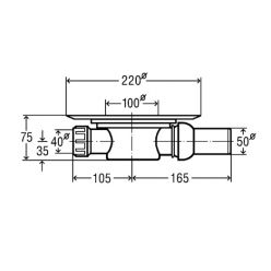Трап VIEGA Advantix 100х100 мм, 557119 мокрый затвор