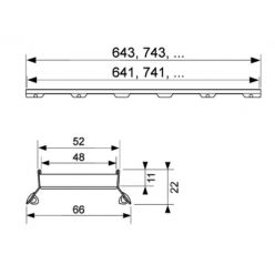 Основа для плитки TECEdrainline plate II 1000 мм 601072