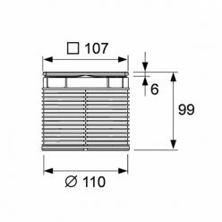 Декоративная решетка TECEdrainpoint S 100 мм 3660002 с монтажным элементом в стальной рамке