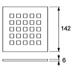 Декоративная решетка TECEdrainpoint S quadratum 150 мм 3660008 с монтажным элементом