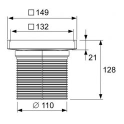 Основа для плитки TECEdrainpoint S "plate" 150 мм 3660011 с монтажным элементом