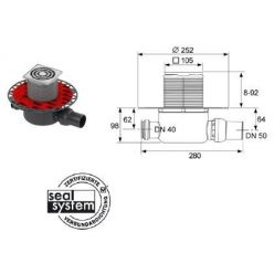 Точечный трап TECEdrainpoint S 120 3601200