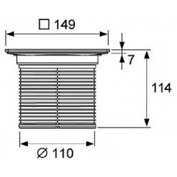 Декоративная решетка TECEdrainpoint S quadratum 150 мм 3660008 с монтажным элементом