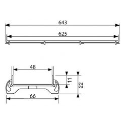 Основа для плитки TECEdrainline plate 1500 мм 601570