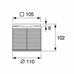 Декоративная решетка TECEdrainpoint S 100 мм 3660001 с монтажным элементом в пластиковой рамке