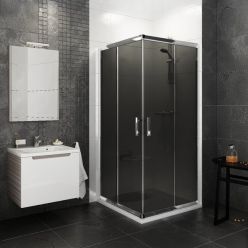 Душевой уголок Ravak Blix BLRV2K-100 блестящий + стекло грапе 1XVA0C00ZG