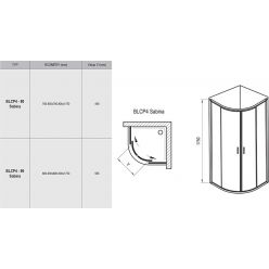 Душевой уголок Ravak Blix BLCP4-90 SABINA блестящий+ транспарент 3B270C40Z1