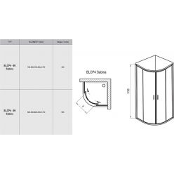 Душевой уголок Ravak Blix BLCP4-80 сатин + грапе 3B240U00ZG