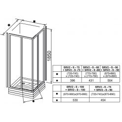 Душевой уголок Ravak Supernova SRV2-100 S белый+пеаpл 14VA010211