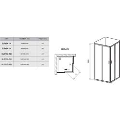 Душевой уголок Ravak Blix BLRV2K-120 блестящий + стекло графит 1XVG0C00ZH