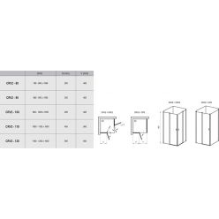 Душевой уголок Ravak Chrome CRV2-100 блестящий+транспарент 1QVA0C00Z1