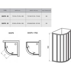 Душевой уголок Ravak Supernova SKKP6-90 белый+транспарент 32070100Z1