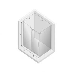 Душевой уголок New Trendy NEW KOMFORT 100x80 [K-0442]
