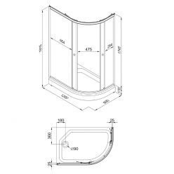 Душевая дверь Triton Коралл 120*80 А Левое