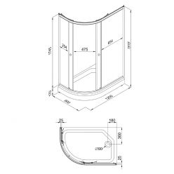 Душевая дверь Triton Коралл 120*80 А Правое