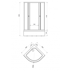 Душевая дверь Triton узоры 90*90 В