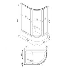 Душевая дверь Triton Коралл 120*80 В Левое